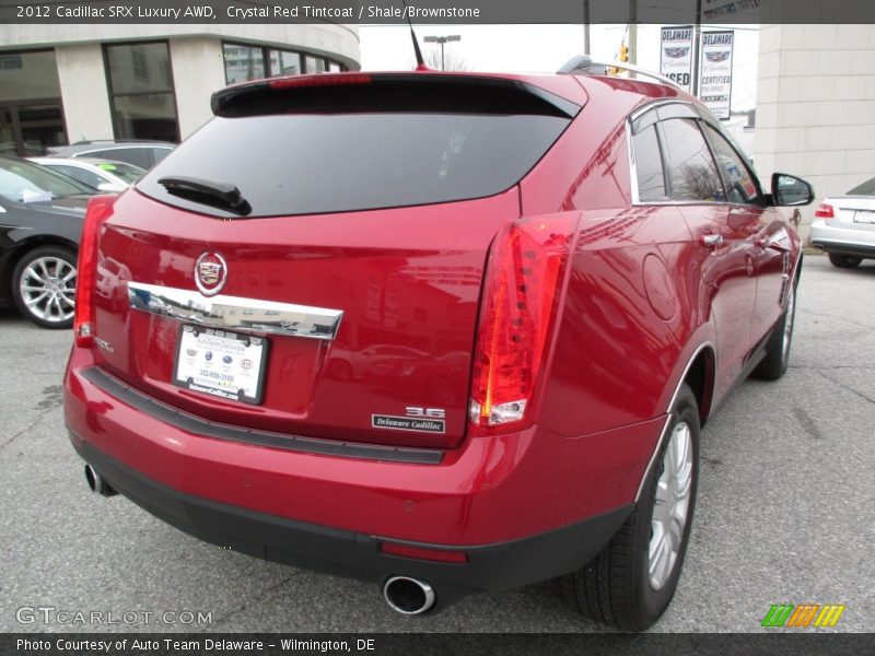 Crystal Red Tintcoat / Shale/Brownstone 2012 Cadillac SRX Luxury AWD