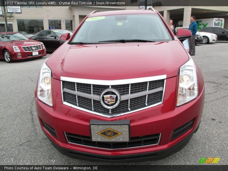 Crystal Red Tintcoat / Shale/Brownstone 2012 Cadillac SRX Luxury AWD