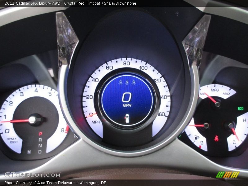 Crystal Red Tintcoat / Shale/Brownstone 2012 Cadillac SRX Luxury AWD