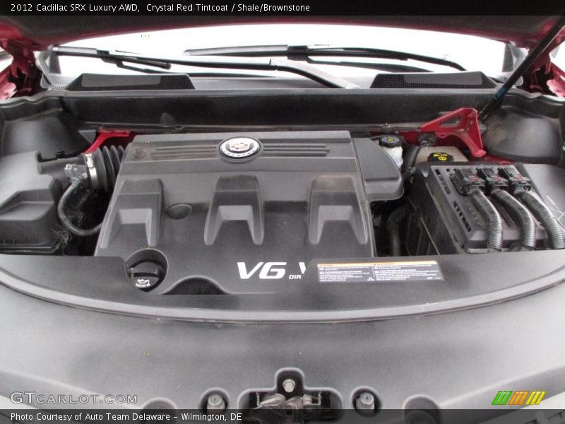 Crystal Red Tintcoat / Shale/Brownstone 2012 Cadillac SRX Luxury AWD