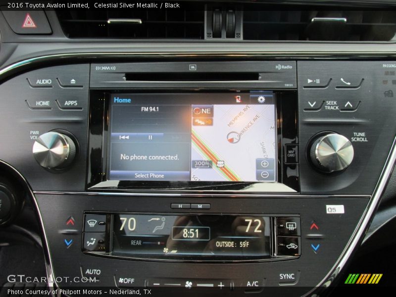 Celestial Silver Metallic / Black 2016 Toyota Avalon Limited