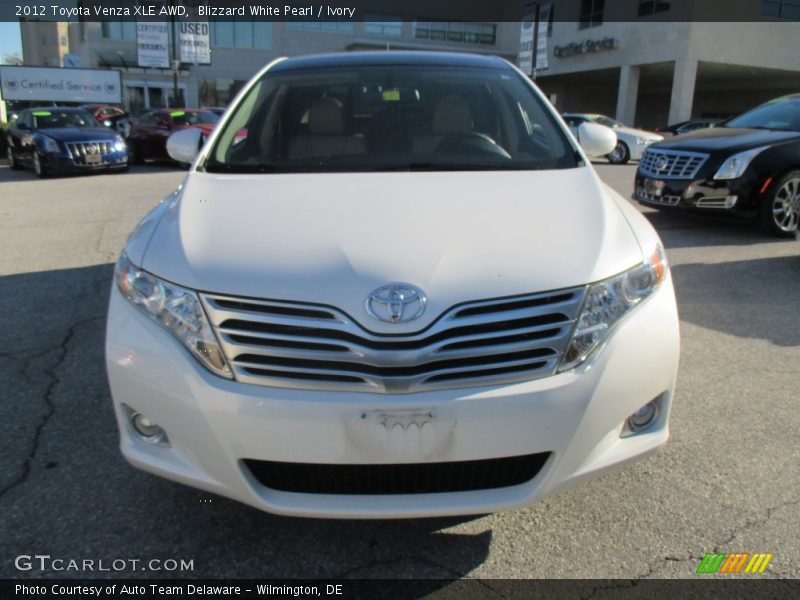 Blizzard White Pearl / Ivory 2012 Toyota Venza XLE AWD