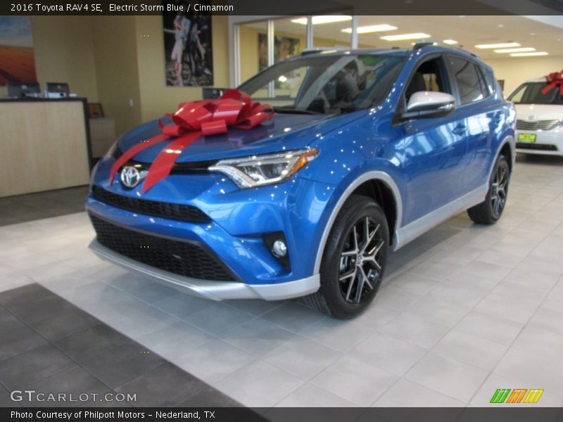 Electric Storm Blue / Cinnamon 2016 Toyota RAV4 SE
