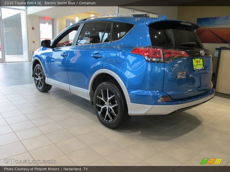 Electric Storm Blue / Cinnamon 2016 Toyota RAV4 SE