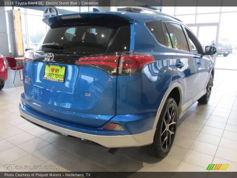 Electric Storm Blue / Cinnamon 2016 Toyota RAV4 SE