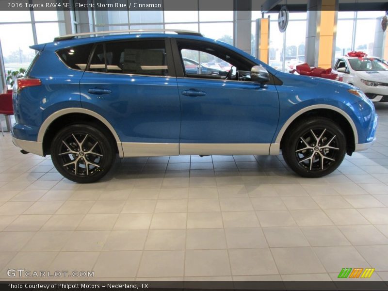 Electric Storm Blue / Cinnamon 2016 Toyota RAV4 SE