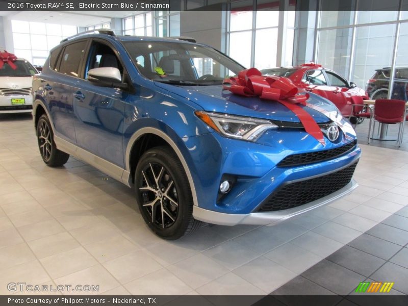 Electric Storm Blue / Cinnamon 2016 Toyota RAV4 SE