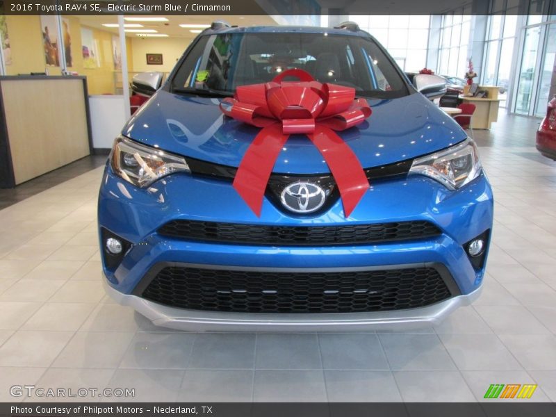 Electric Storm Blue / Cinnamon 2016 Toyota RAV4 SE