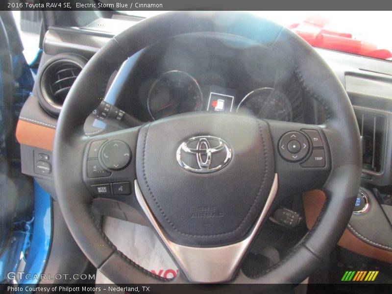 Electric Storm Blue / Cinnamon 2016 Toyota RAV4 SE