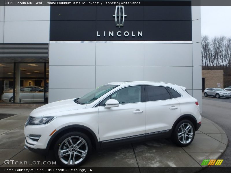 White Platinum Metallic Tri-coat / Espresso/White Sands 2015 Lincoln MKC AWD