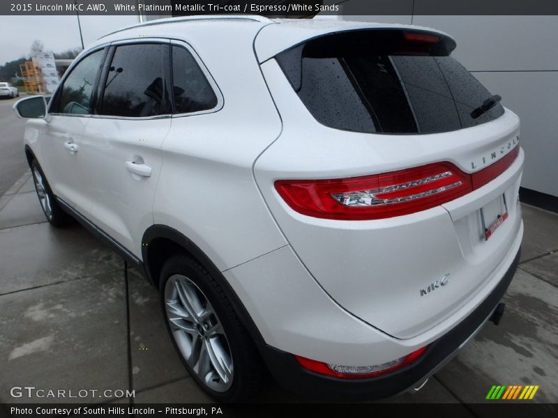 White Platinum Metallic Tri-coat / Espresso/White Sands 2015 Lincoln MKC AWD