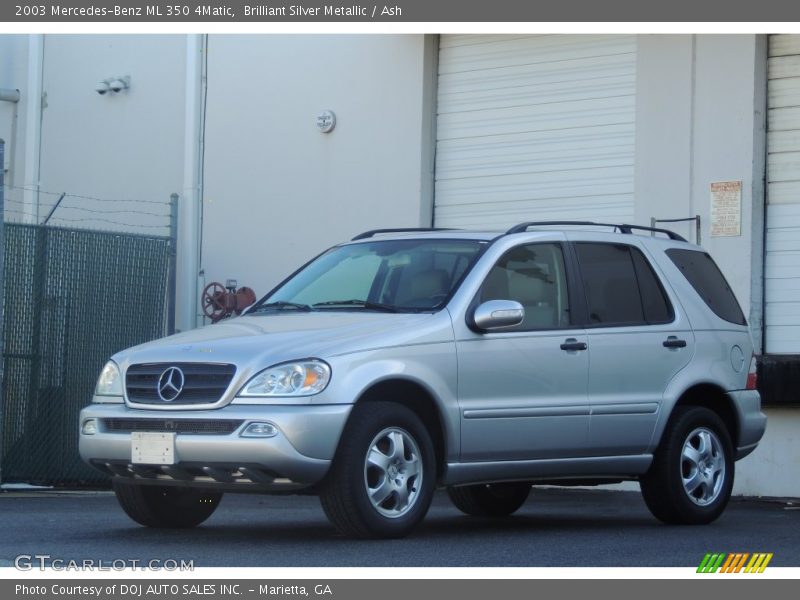Brilliant Silver Metallic / Ash 2003 Mercedes-Benz ML 350 4Matic