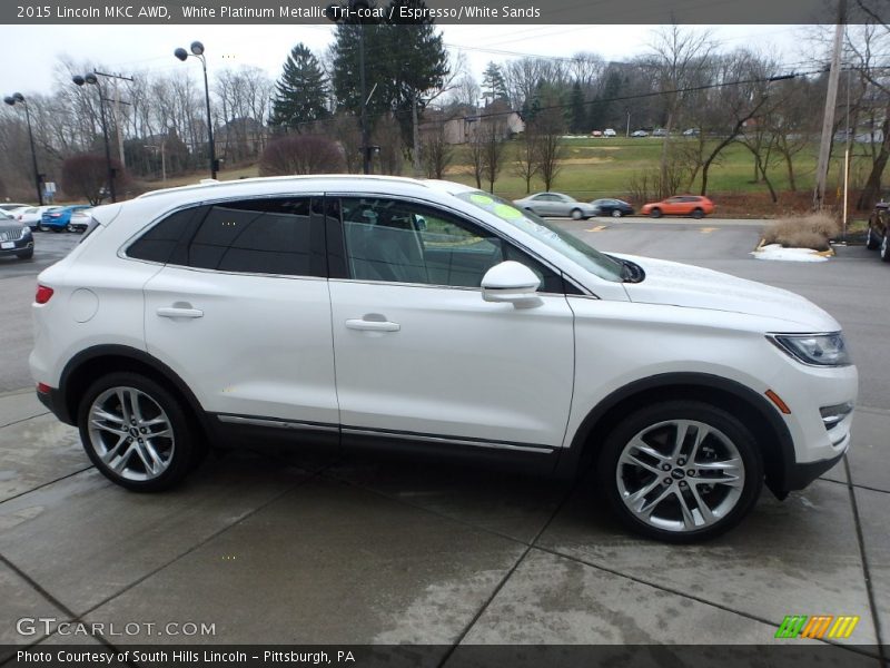 White Platinum Metallic Tri-coat / Espresso/White Sands 2015 Lincoln MKC AWD