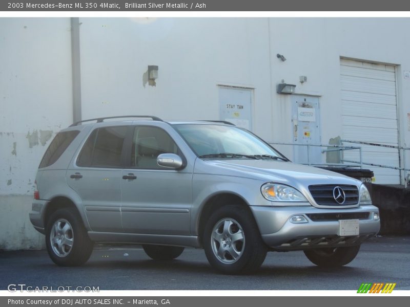 Brilliant Silver Metallic / Ash 2003 Mercedes-Benz ML 350 4Matic