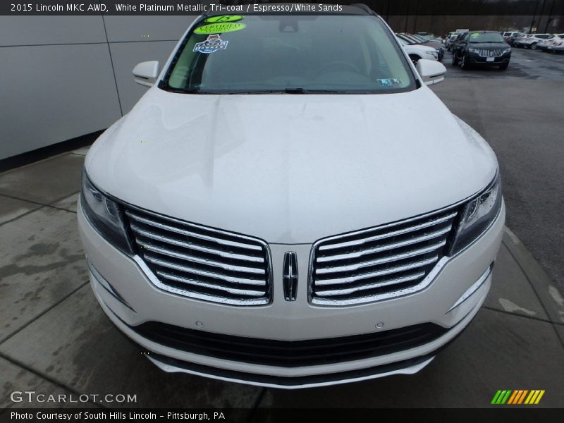 White Platinum Metallic Tri-coat / Espresso/White Sands 2015 Lincoln MKC AWD