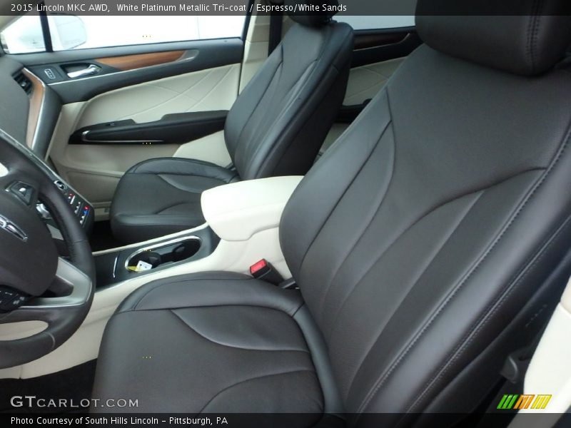 White Platinum Metallic Tri-coat / Espresso/White Sands 2015 Lincoln MKC AWD