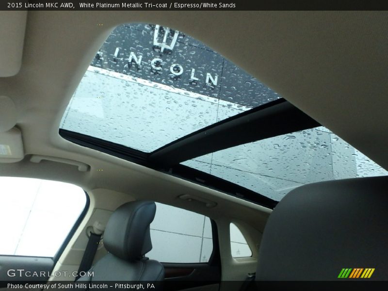 White Platinum Metallic Tri-coat / Espresso/White Sands 2015 Lincoln MKC AWD