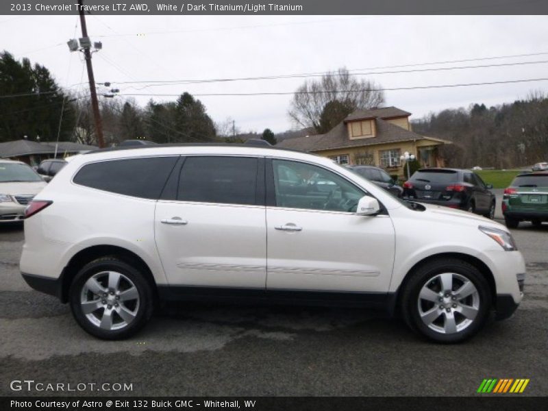 White / Dark Titanium/Light Titanium 2013 Chevrolet Traverse LTZ AWD