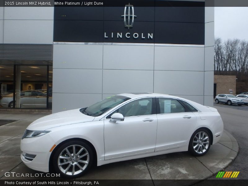 White Platinum / Light Dune 2015 Lincoln MKZ Hybrid