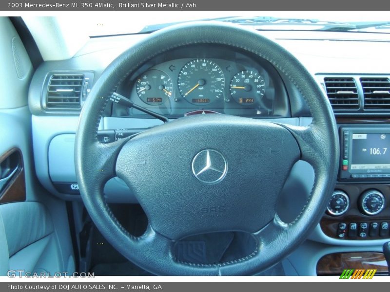 Brilliant Silver Metallic / Ash 2003 Mercedes-Benz ML 350 4Matic