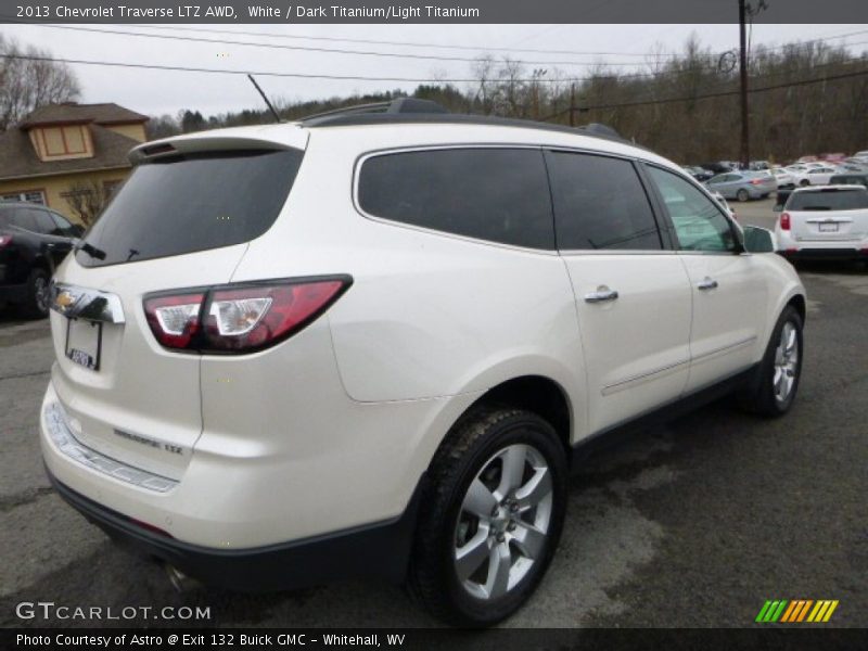 White / Dark Titanium/Light Titanium 2013 Chevrolet Traverse LTZ AWD