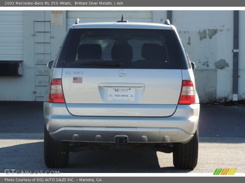 Brilliant Silver Metallic / Ash 2003 Mercedes-Benz ML 350 4Matic