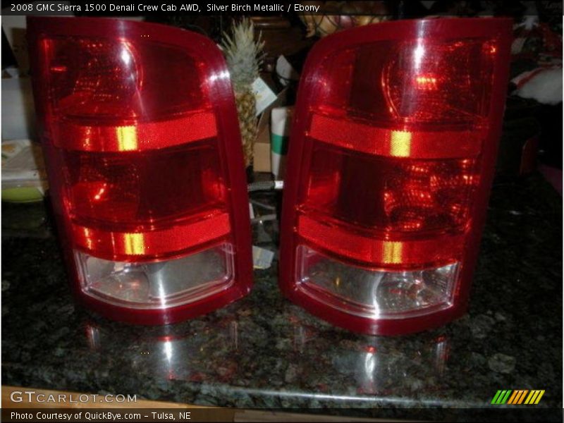 Silver Birch Metallic / Ebony 2008 GMC Sierra 1500 Denali Crew Cab AWD
