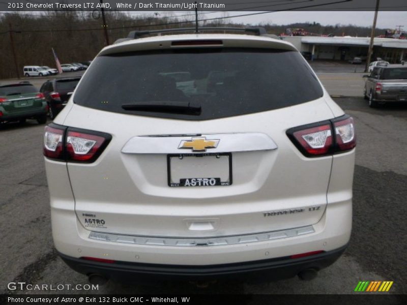 White / Dark Titanium/Light Titanium 2013 Chevrolet Traverse LTZ AWD