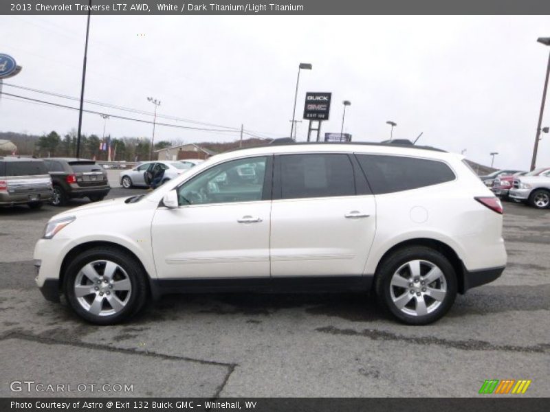 White / Dark Titanium/Light Titanium 2013 Chevrolet Traverse LTZ AWD