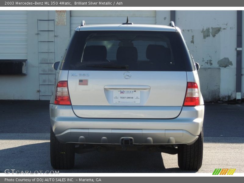 Brilliant Silver Metallic / Ash 2003 Mercedes-Benz ML 350 4Matic