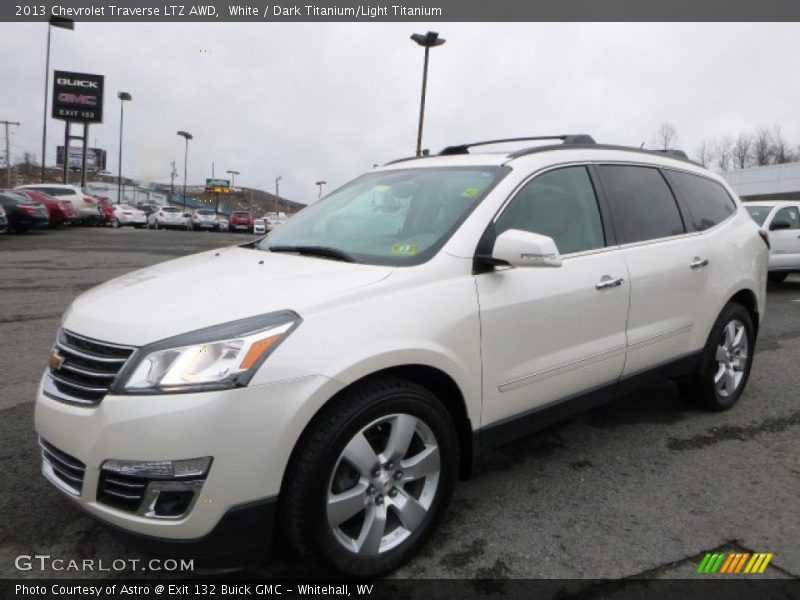 White / Dark Titanium/Light Titanium 2013 Chevrolet Traverse LTZ AWD