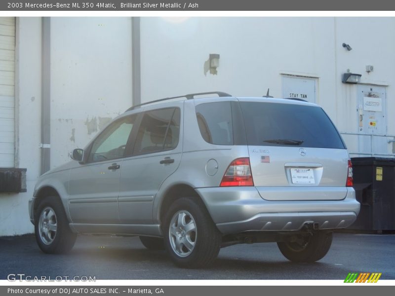 Brilliant Silver Metallic / Ash 2003 Mercedes-Benz ML 350 4Matic