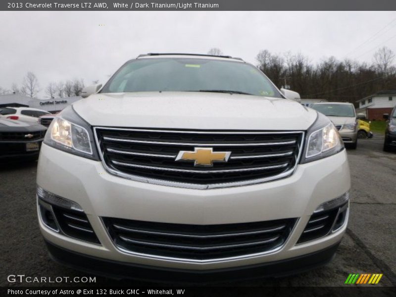 White / Dark Titanium/Light Titanium 2013 Chevrolet Traverse LTZ AWD