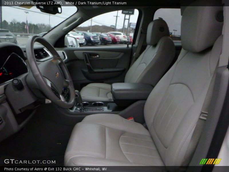 White / Dark Titanium/Light Titanium 2013 Chevrolet Traverse LTZ AWD