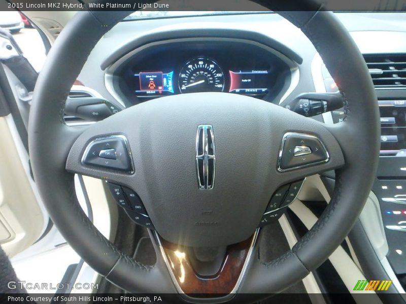 White Platinum / Light Dune 2015 Lincoln MKZ Hybrid