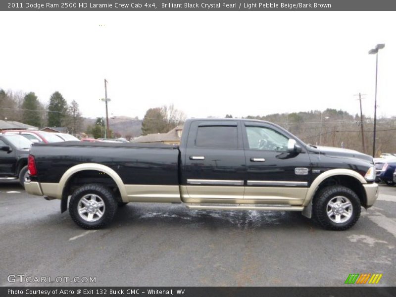 Brilliant Black Crystal Pearl / Light Pebble Beige/Bark Brown 2011 Dodge Ram 2500 HD Laramie Crew Cab 4x4