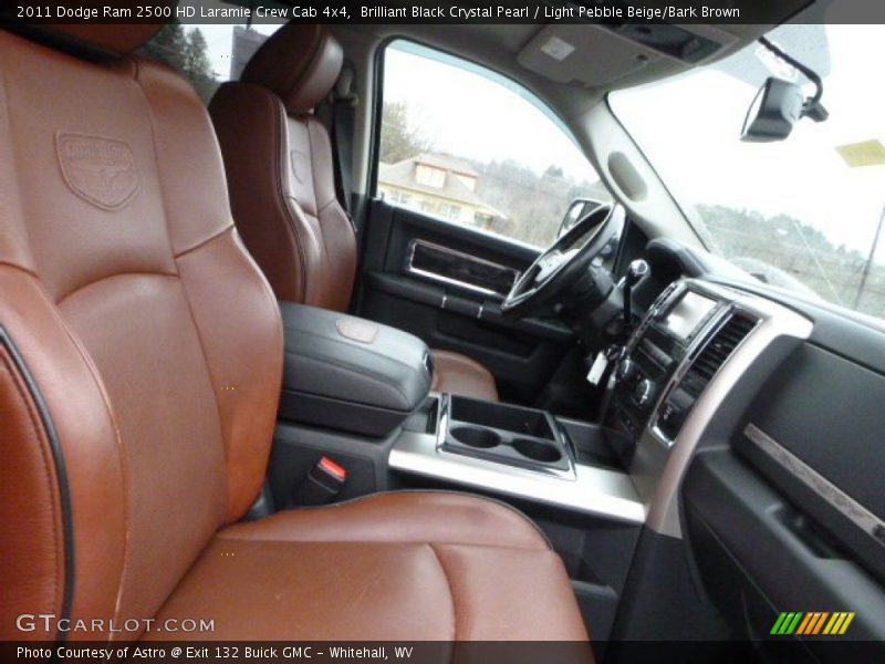 Brilliant Black Crystal Pearl / Light Pebble Beige/Bark Brown 2011 Dodge Ram 2500 HD Laramie Crew Cab 4x4