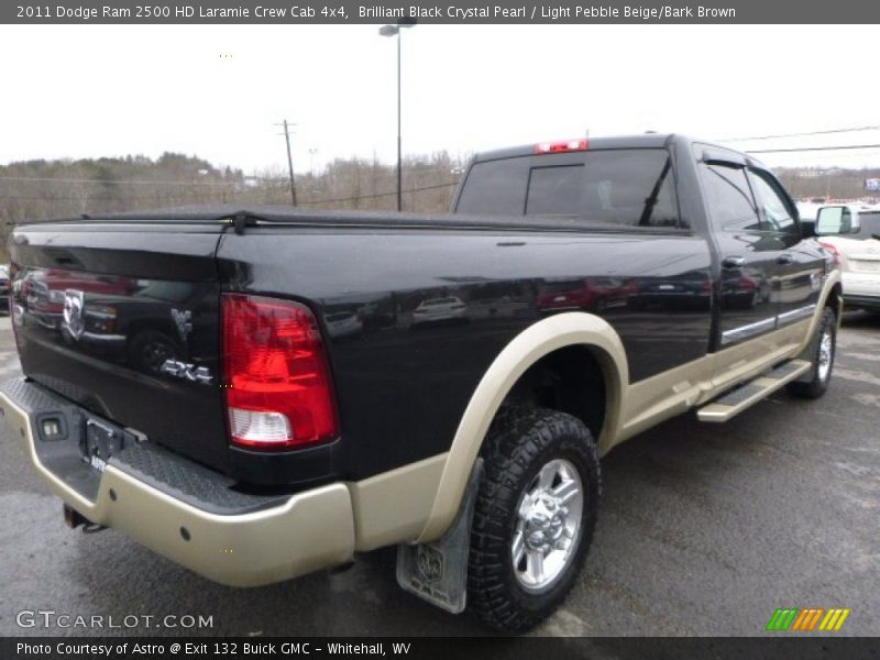 Brilliant Black Crystal Pearl / Light Pebble Beige/Bark Brown 2011 Dodge Ram 2500 HD Laramie Crew Cab 4x4