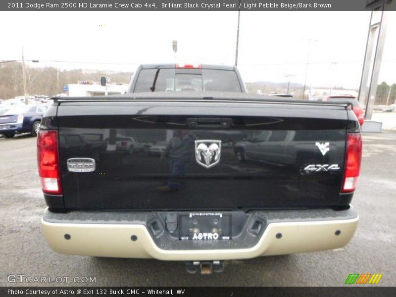 Brilliant Black Crystal Pearl / Light Pebble Beige/Bark Brown 2011 Dodge Ram 2500 HD Laramie Crew Cab 4x4