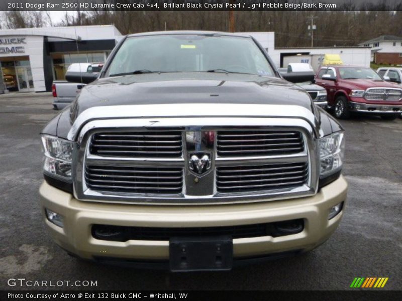 Brilliant Black Crystal Pearl / Light Pebble Beige/Bark Brown 2011 Dodge Ram 2500 HD Laramie Crew Cab 4x4