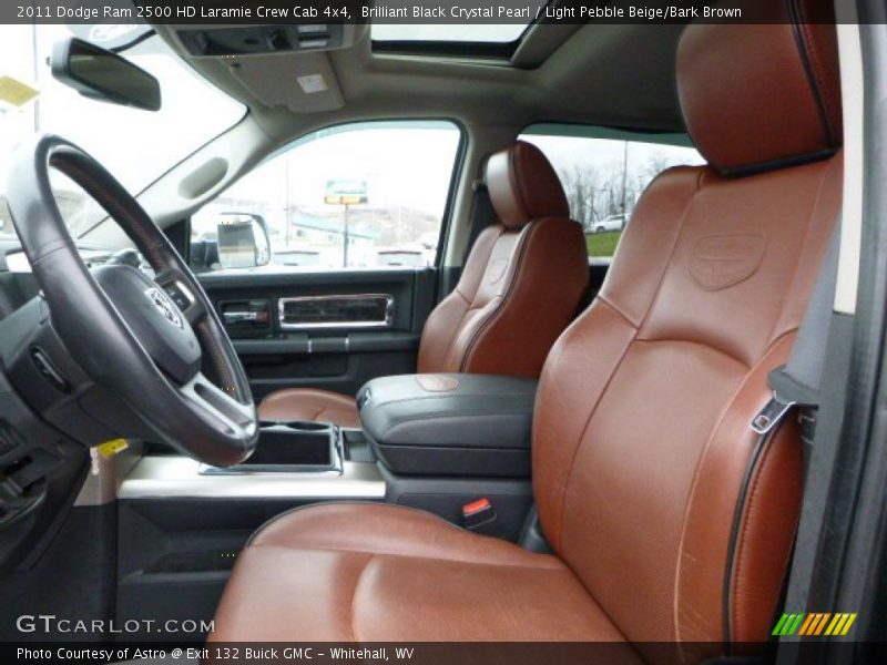 Brilliant Black Crystal Pearl / Light Pebble Beige/Bark Brown 2011 Dodge Ram 2500 HD Laramie Crew Cab 4x4