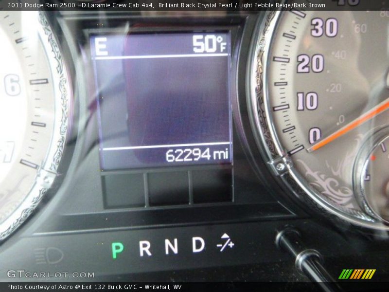 Brilliant Black Crystal Pearl / Light Pebble Beige/Bark Brown 2011 Dodge Ram 2500 HD Laramie Crew Cab 4x4