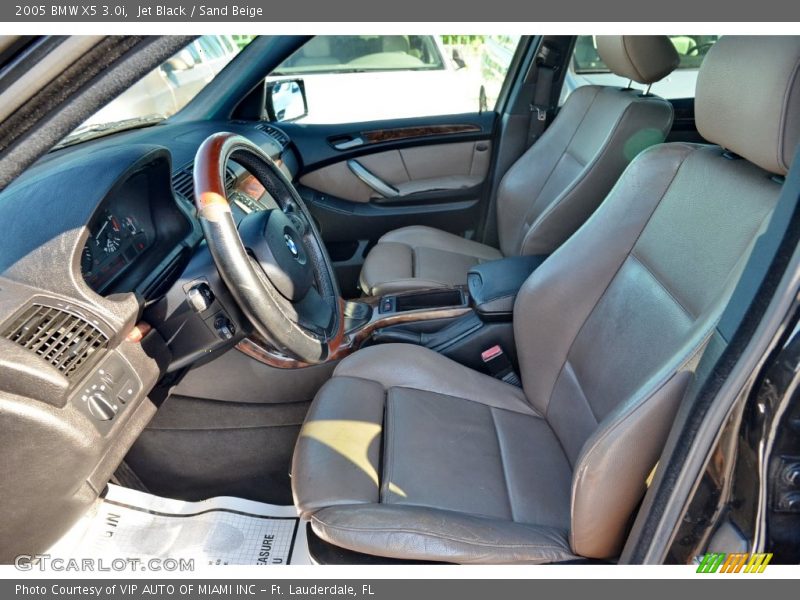 Jet Black / Sand Beige 2005 BMW X5 3.0i