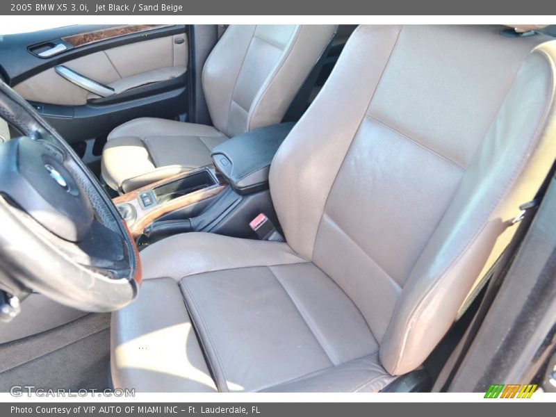 Jet Black / Sand Beige 2005 BMW X5 3.0i