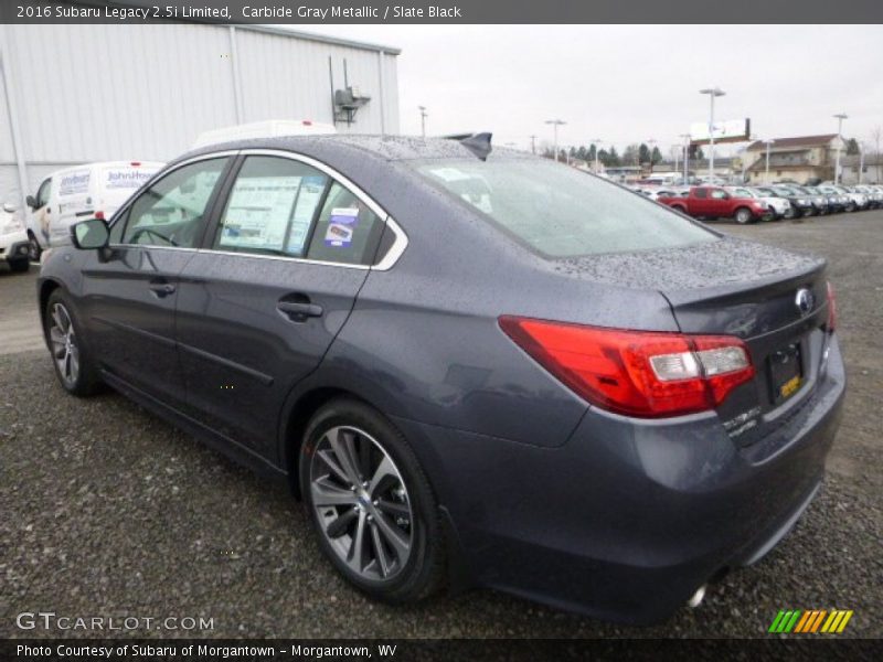 Carbide Gray Metallic / Slate Black 2016 Subaru Legacy 2.5i Limited