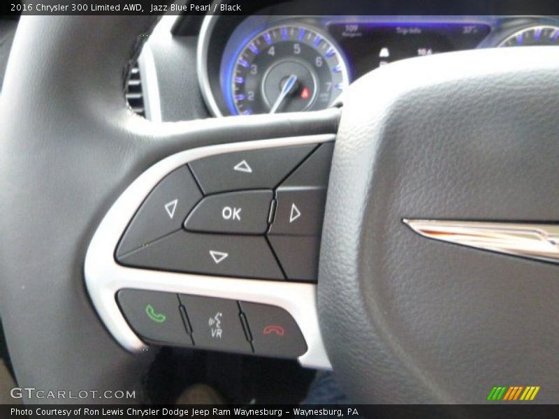 Jazz Blue Pearl / Black 2016 Chrysler 300 Limited AWD
