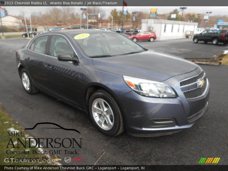 Atlantis Blue Metallic / Jet Black/Titanium 2013 Chevrolet Malibu LS
