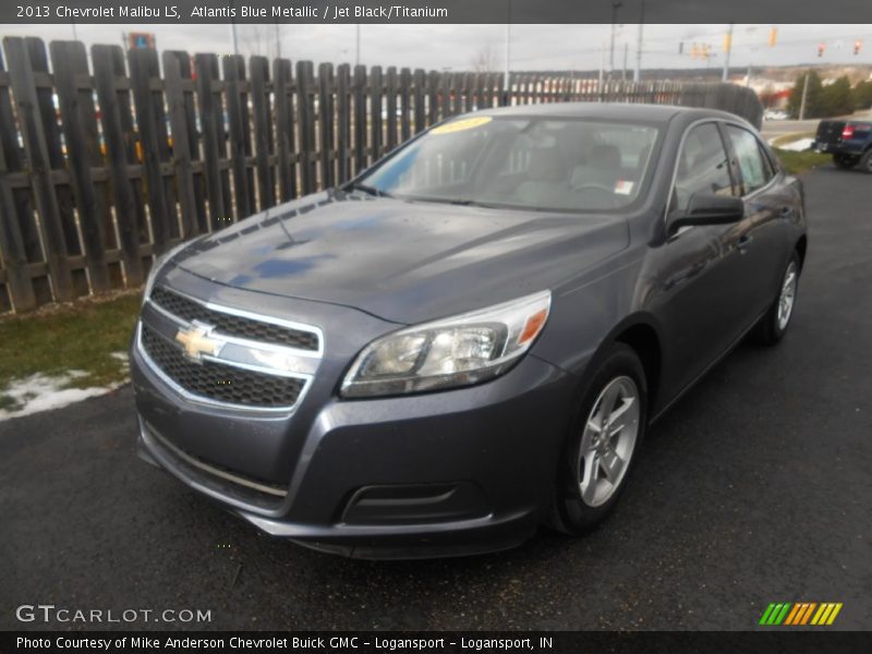Atlantis Blue Metallic / Jet Black/Titanium 2013 Chevrolet Malibu LS