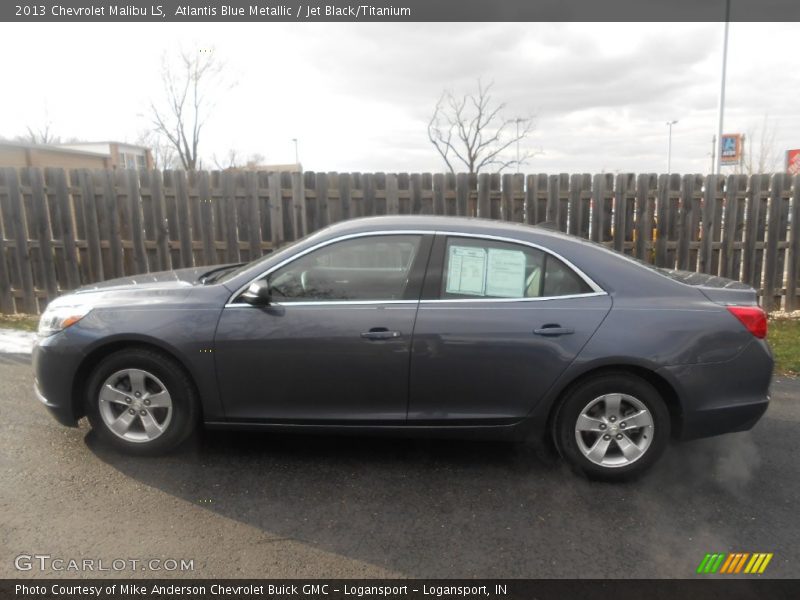 Atlantis Blue Metallic / Jet Black/Titanium 2013 Chevrolet Malibu LS