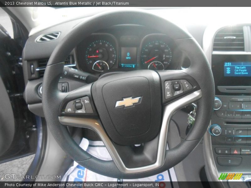 Atlantis Blue Metallic / Jet Black/Titanium 2013 Chevrolet Malibu LS